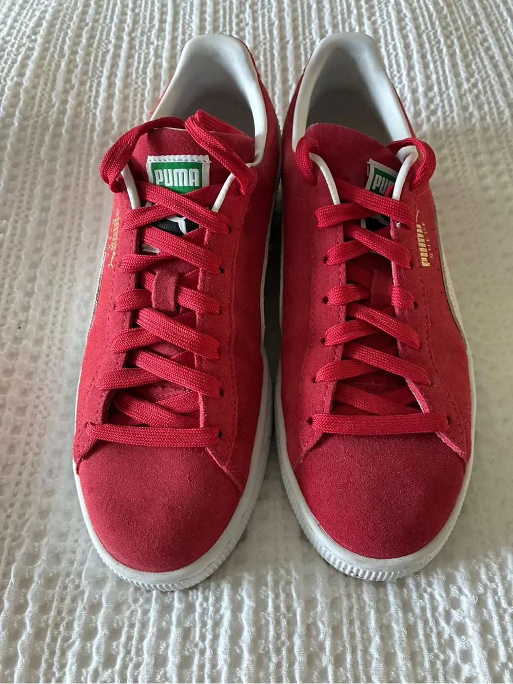 Men’s Puma Suede Sneakers - Red with White